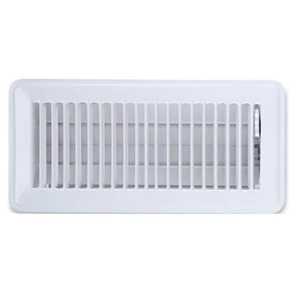 American Metal Products 413W4X10 White Floor Register; 4 x 10 in 852061 - main
